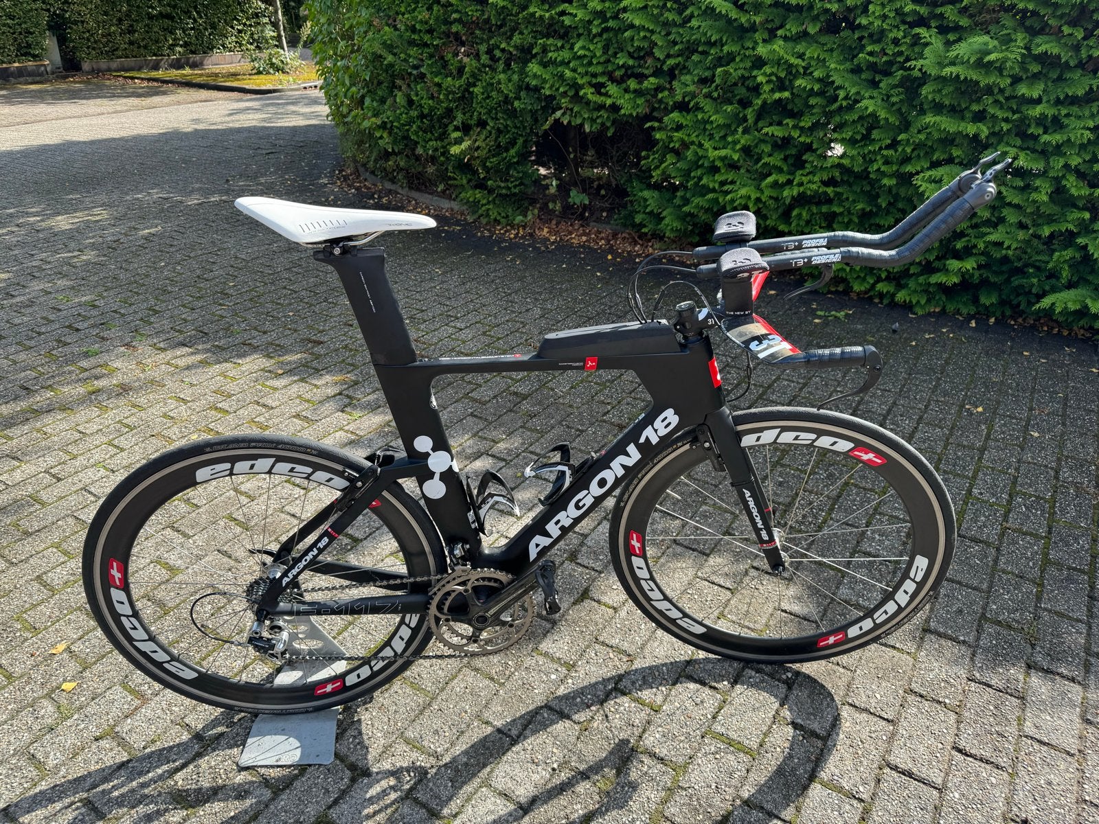 Argon 18 tijdritfiets L met Edco wielen + extra set wielen, Fietsen en Brommers, Overige merken, 28 inch, Gebruikt, Carbon