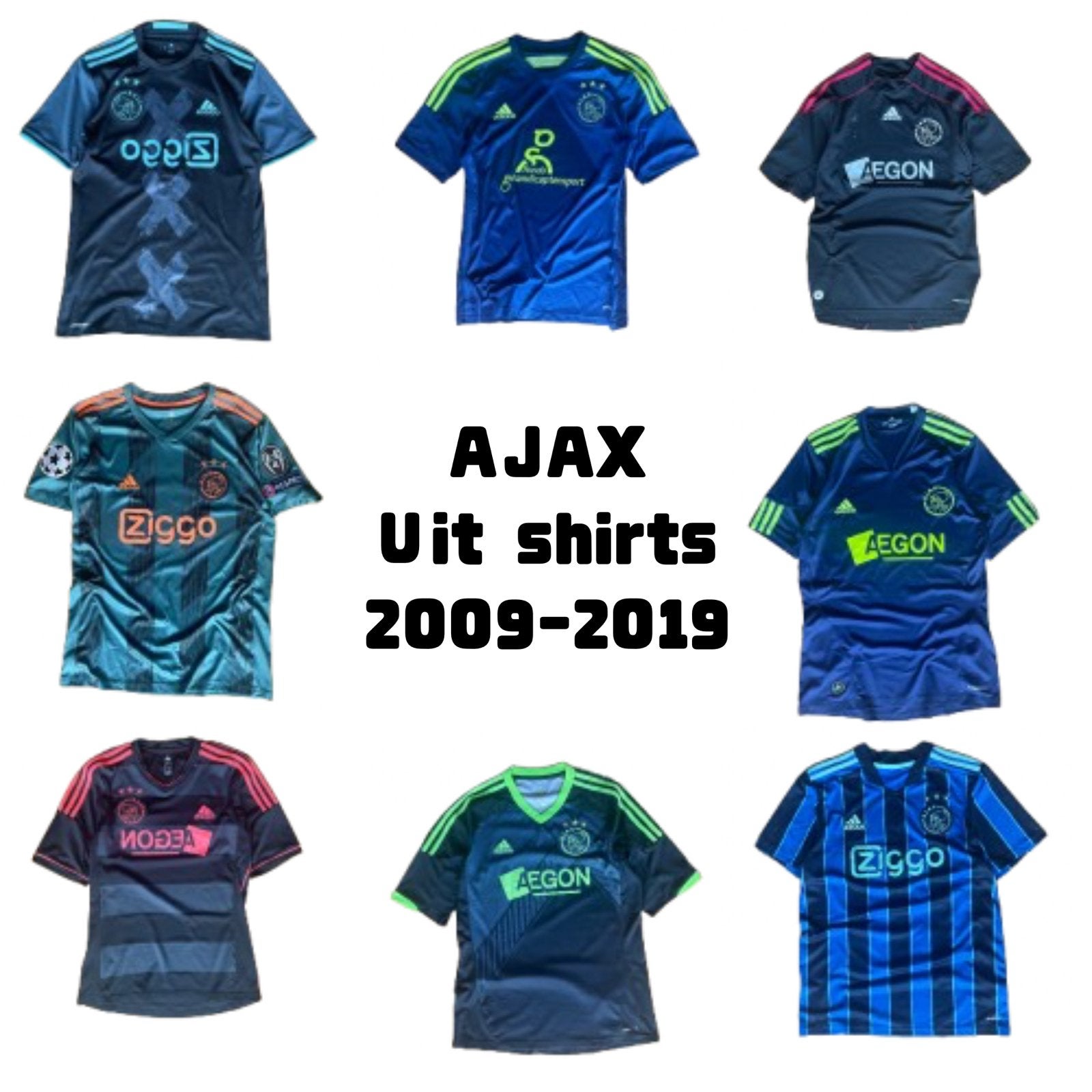 Collectie aan AJAX uitshirts 2009-2019, Ophalen of Verzenden, Gebruikt, Ajax, Shirt