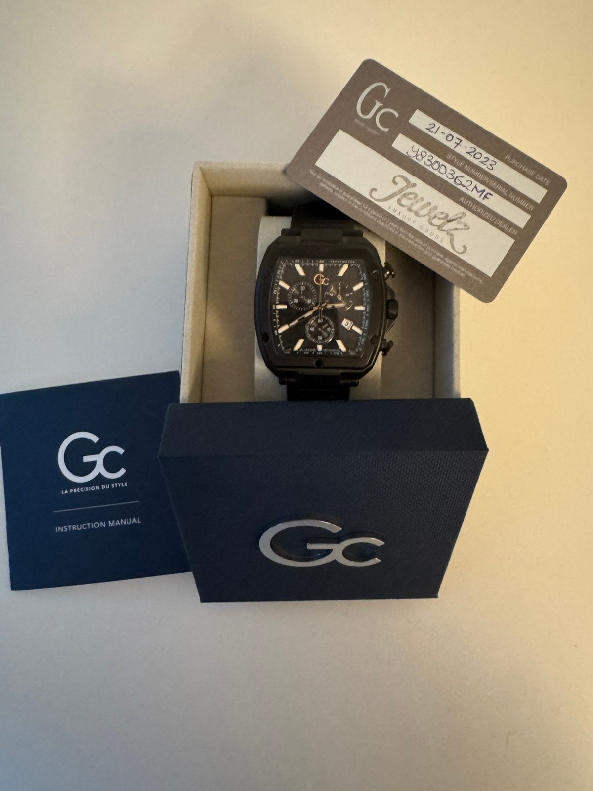 GC heren horloge., Ophalen, Zo goed als nieuw, Leer, Overige merken