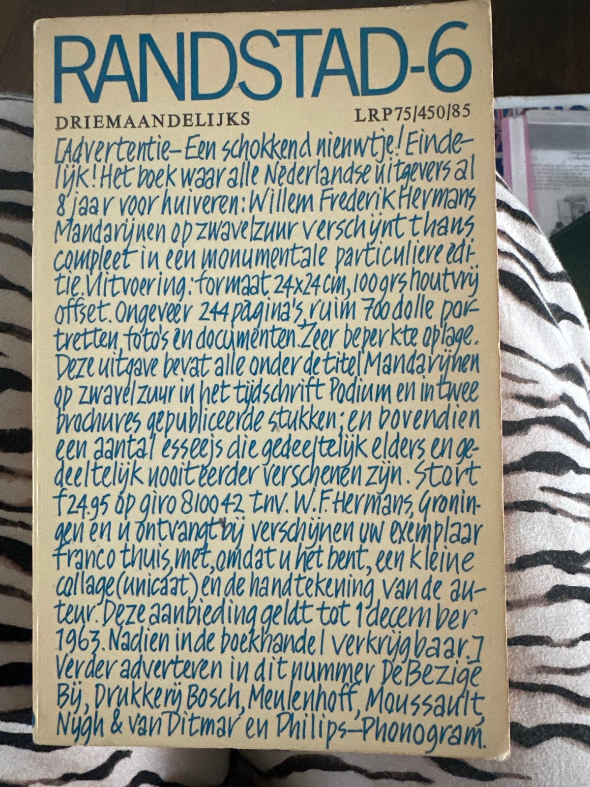 Randstad 6 - Driemaandelijks Literair Tijdschrift, Boeken, Ophalen of Verzenden, Gelezen, Nederland