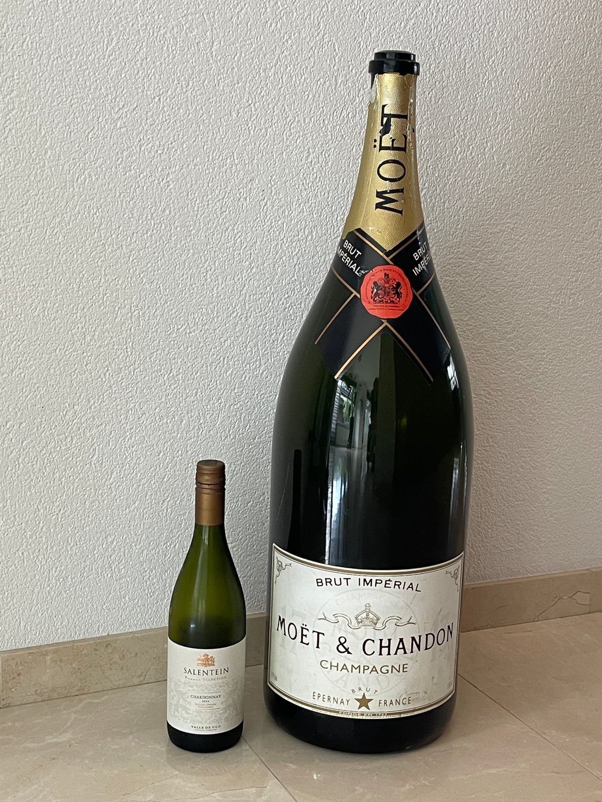 12 liter fles Moët & Chandon voor in Mancave. (LEEG)., Ophalen, Gebruikt, Frankrijk, Champagne