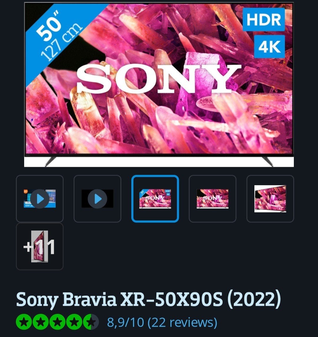 Sony Bravia XR-50X90SP tv, Audio, Tv en Foto, Ophalen