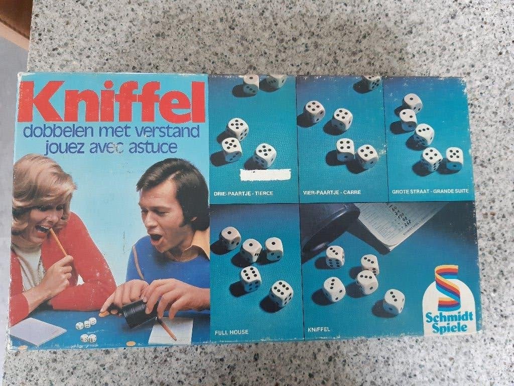 KNIFFEL, HETZELFDE ALS YAHTZEE, SCHMIDT SPIELE, Ophalen of Verzenden, Zo goed als nieuw