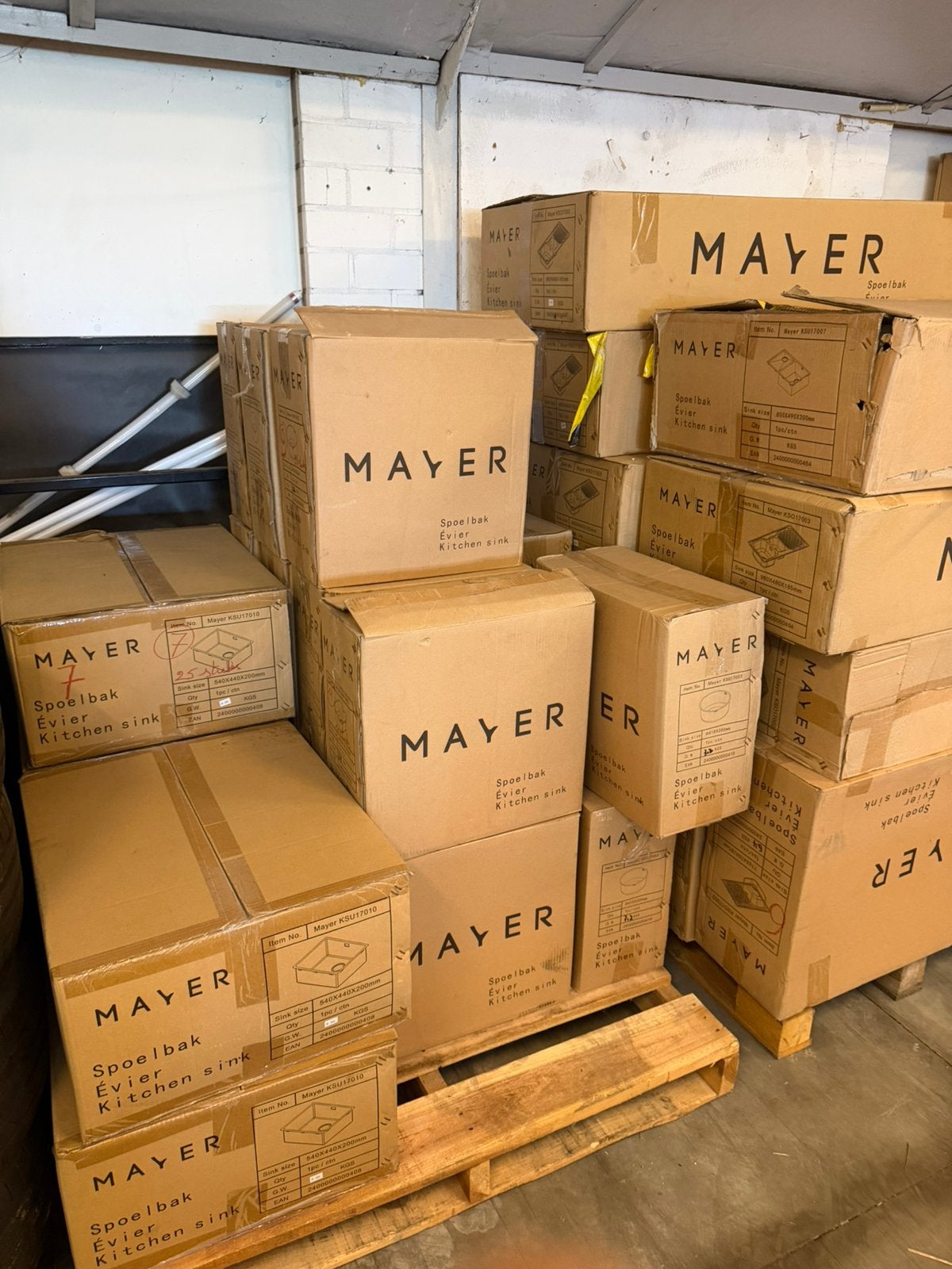 Partij Luxe RVS Spoelbakken 30 stuks (Mayer) NIEUW IN DOOS!, Ophalen, Nieuw