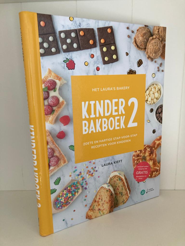 Het Laura's Bakery Kinderbakboek 2 - Laura Kieft, Verzenden, Zo goed als nieuw, Overige gebieden, Taart, Gebak en Desserts