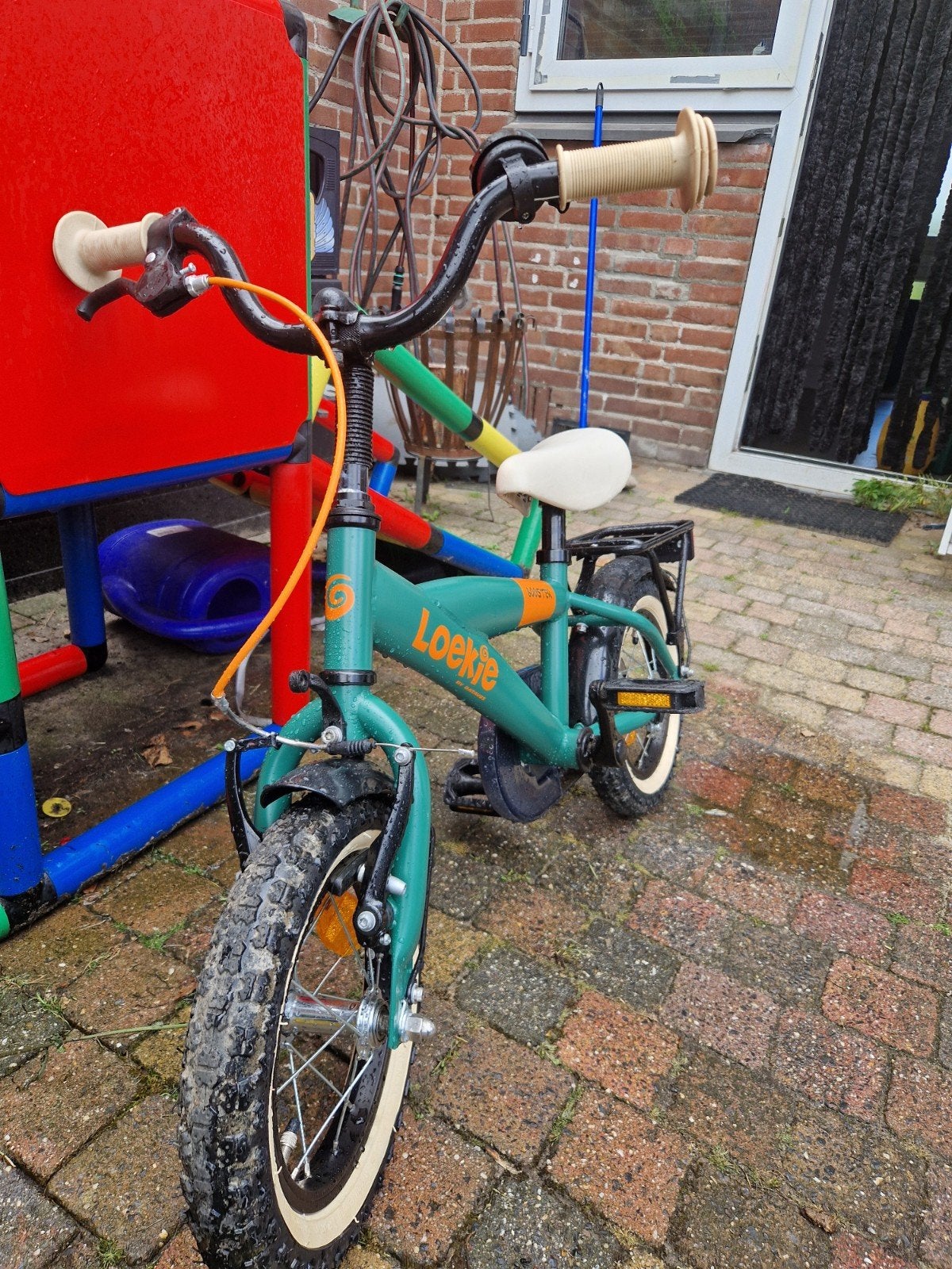 Loekie Booster 12 inch kinderfiets met zijwieltjes, Ophalen