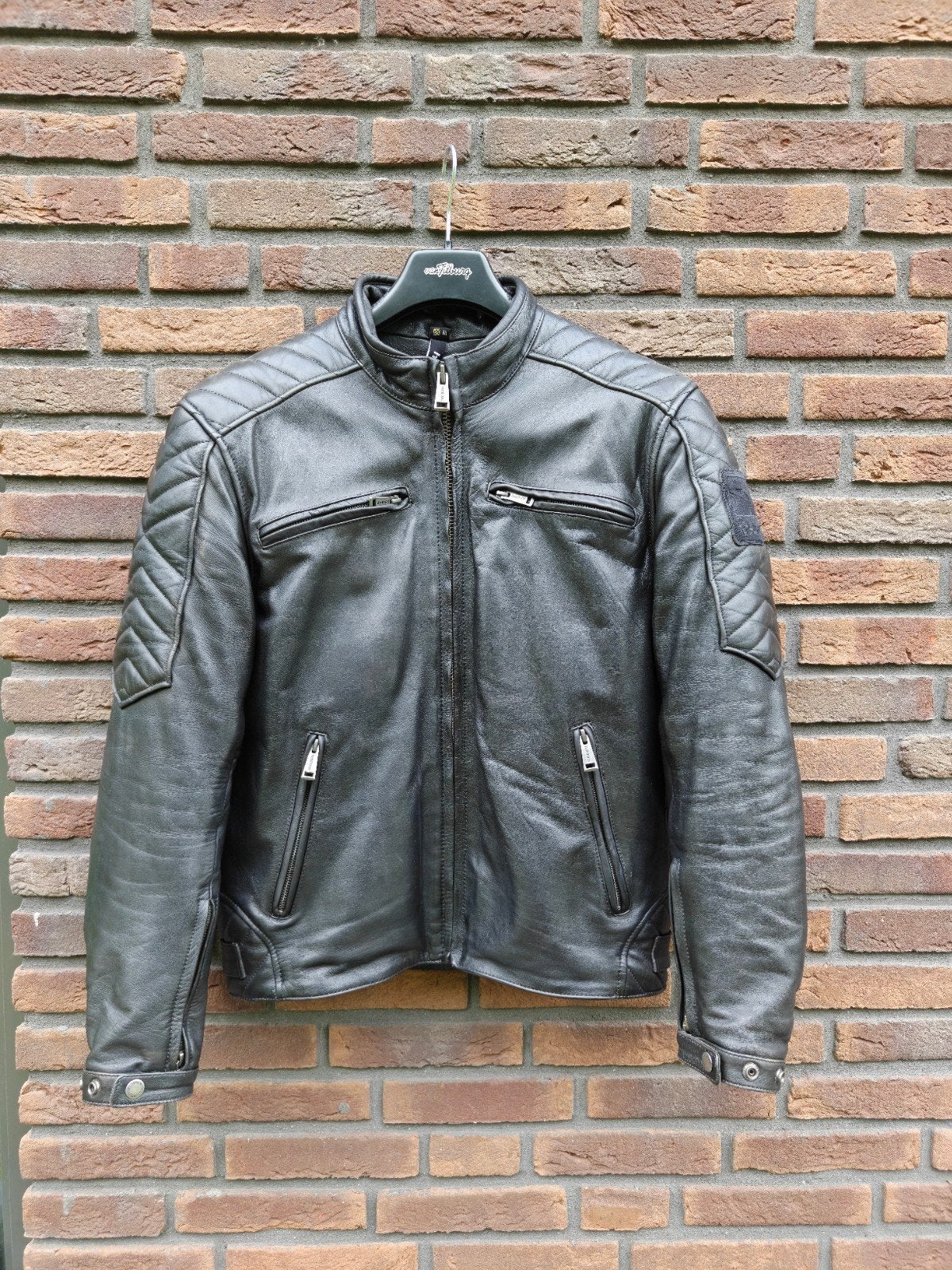 Helstons Raft Rag zwarte motorjack maat M, Heren, Jas | leer, Ophalen of Verzenden, Helstons