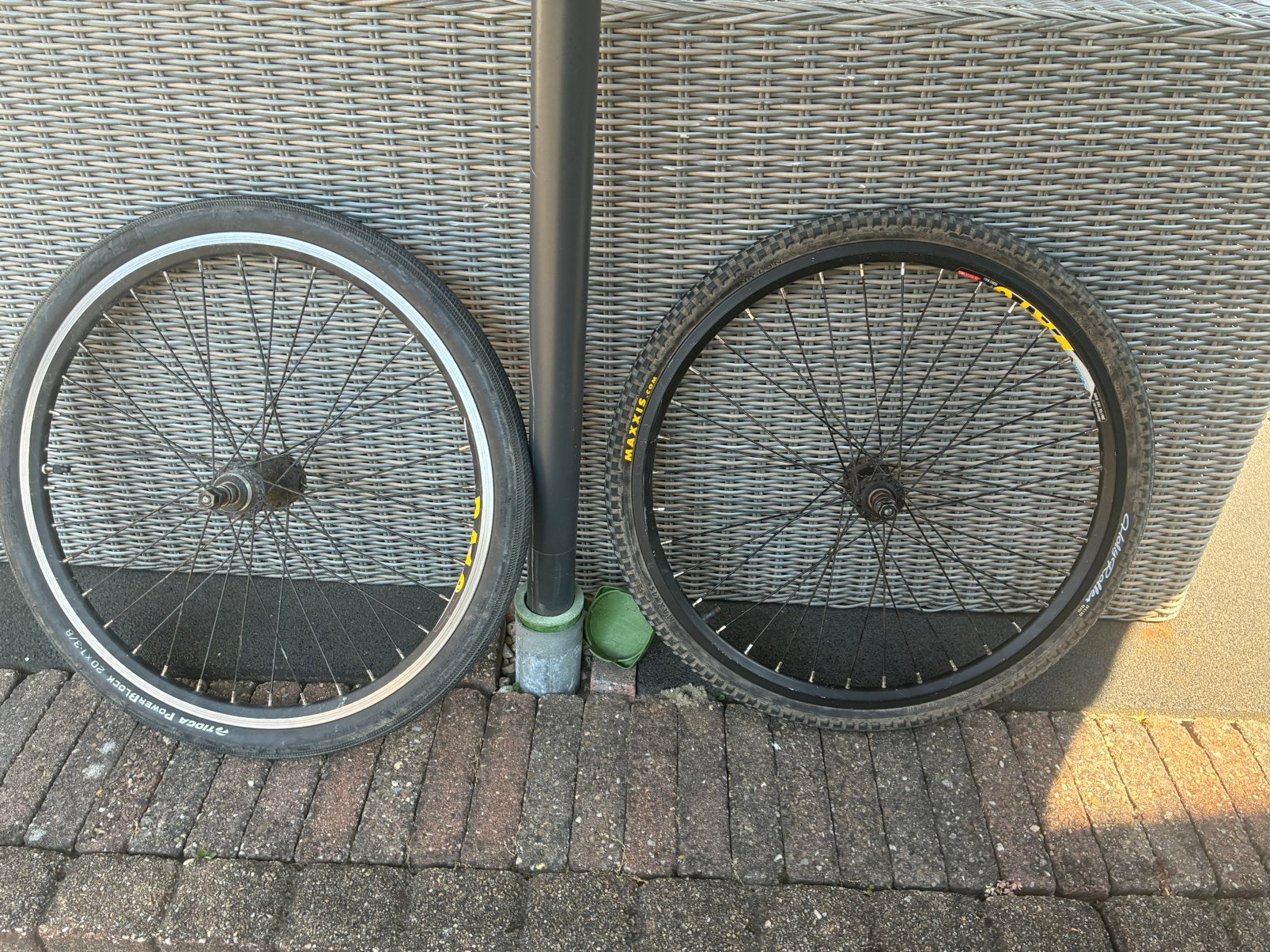 Bmx race wheel set 20 inch, Velgrem, Aluminium, Ophalen of Verzenden, 16 tot 20 inch