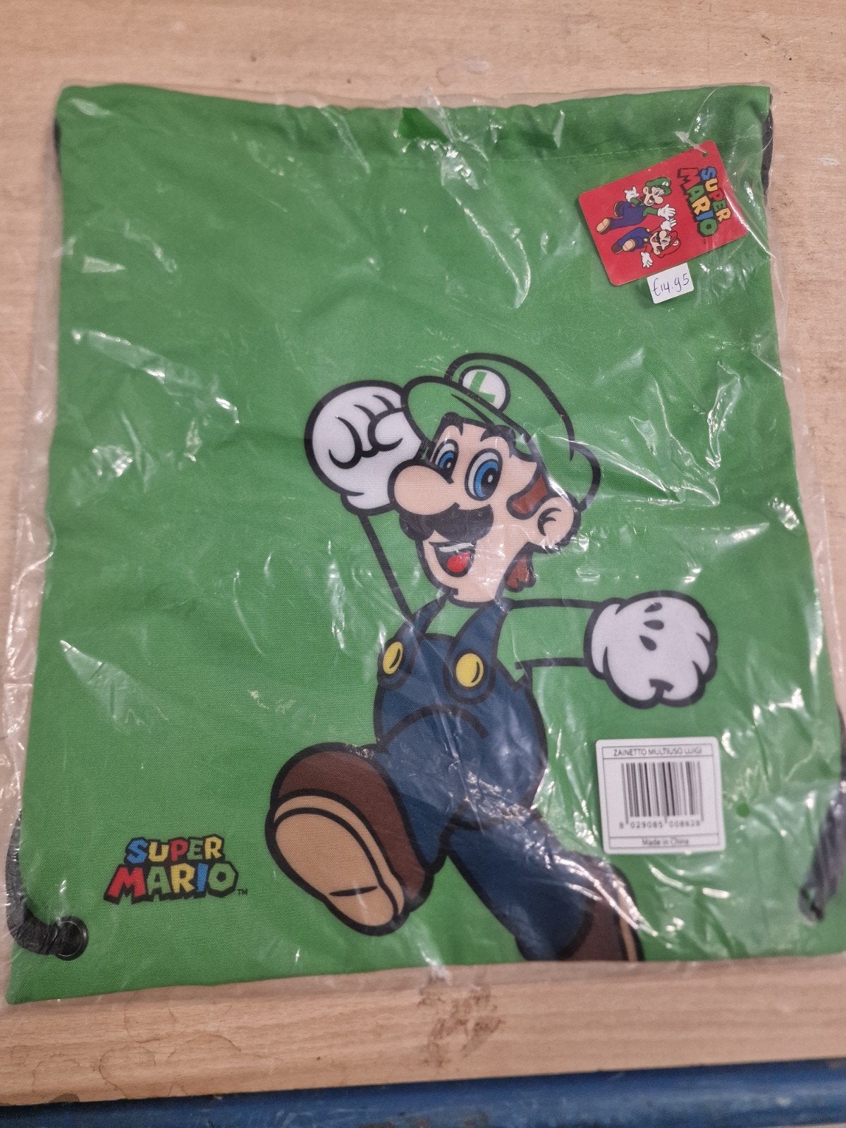 Super Mario Luigi Gymtas Nieuw, Ophalen of Verzenden, Nieuw, Jongen of Meisje