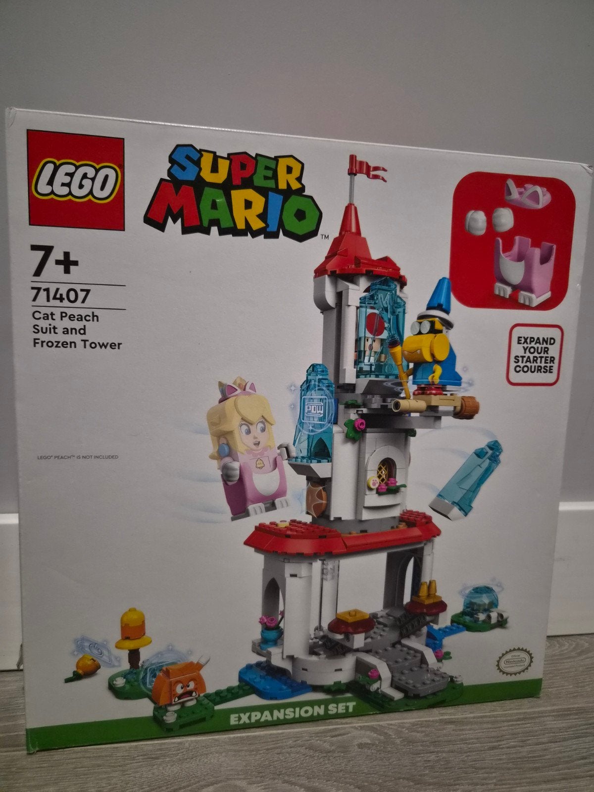LEGO Super Mario 71407 Cat Peach-pak en Bevroren Toren, Lego, Ophalen of Verzenden, Zo goed als nieuw, Complete set