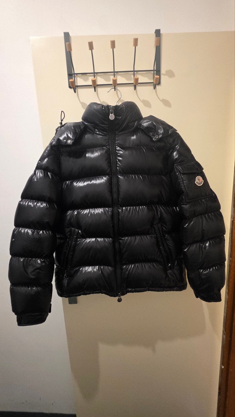 Moncler Maya Puffer Jas Zwart - Maat m, Kleding | Heren, Moncler, Maat 48/50 (M), Zwart, Ophalen of Verzenden