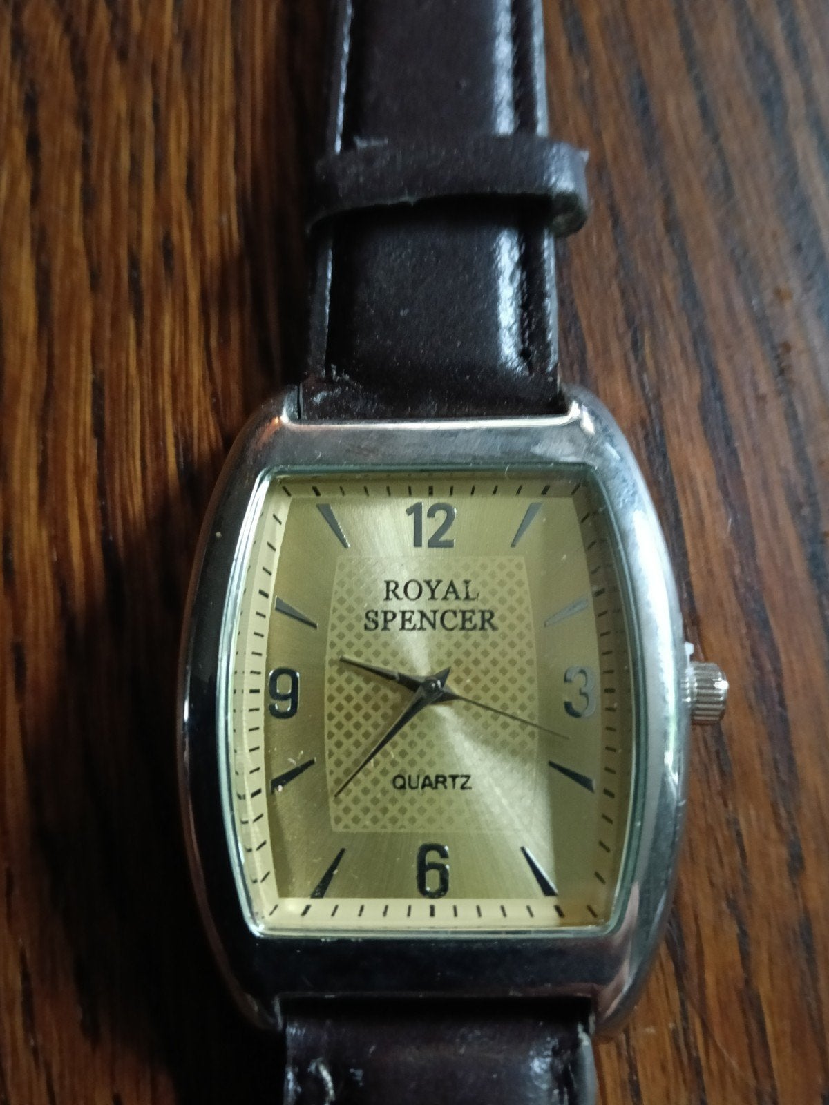 Royal Spencer Quartz Polshorloge met Leren Bandje, Ophalen of Verzenden