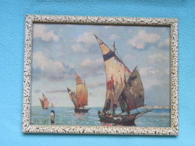 Vintage houten lijst met reliëf in de rand 26 x 20 cm, Antiek en Kunst, Ophalen of Verzenden