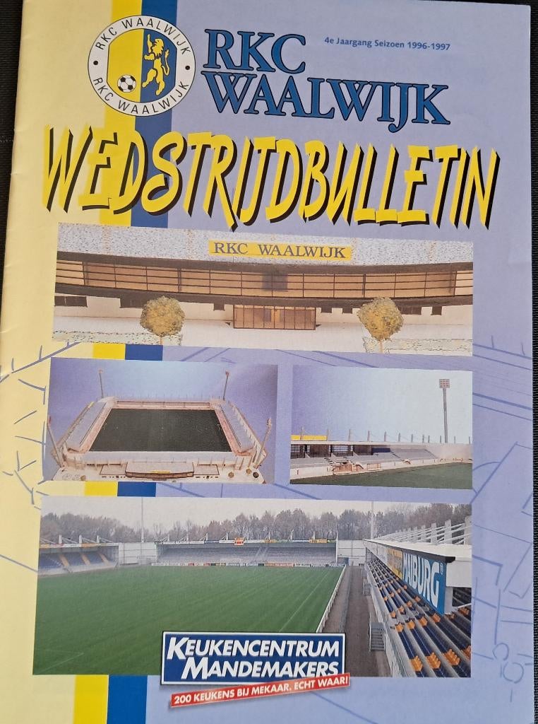 RKC - Sparta 1996/1997, Verzamelen, Sportartikelen en Voetbal, Ophalen of Verzenden, Zo goed als nieuw, Overige binnenlandse clubs