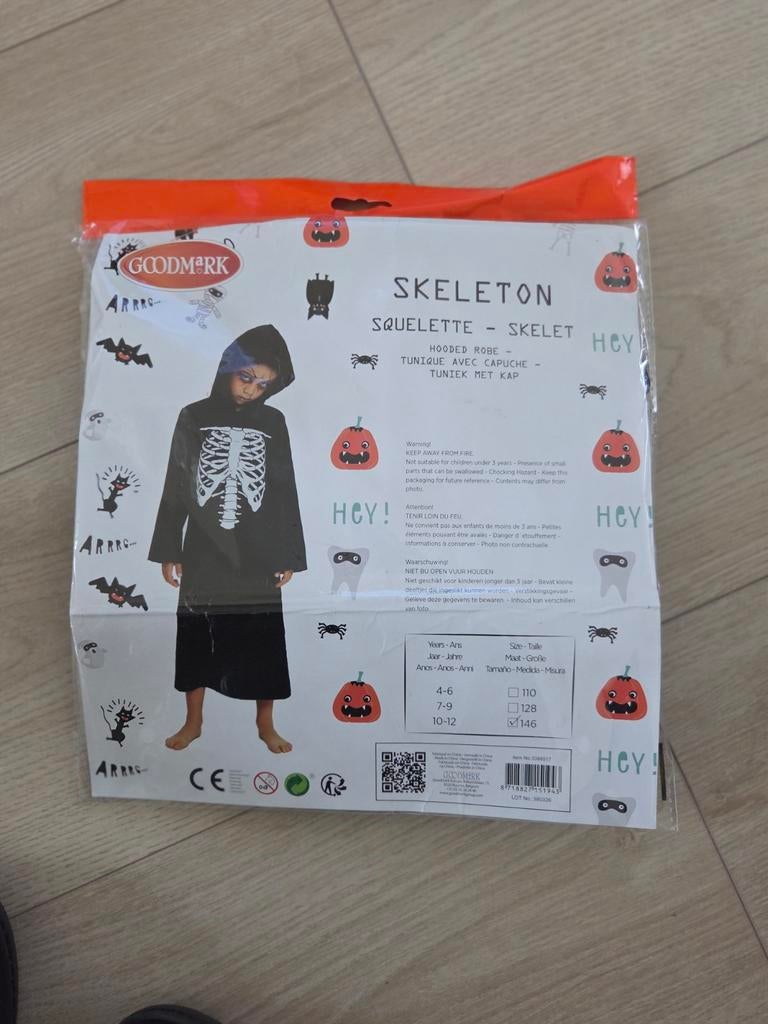 Skelettenkostuum voor kinderen - Halloween verkleedkleding, Kinderen en Baby's, Carnavalskleding en Verkleedspullen, Ophalen of Verzenden