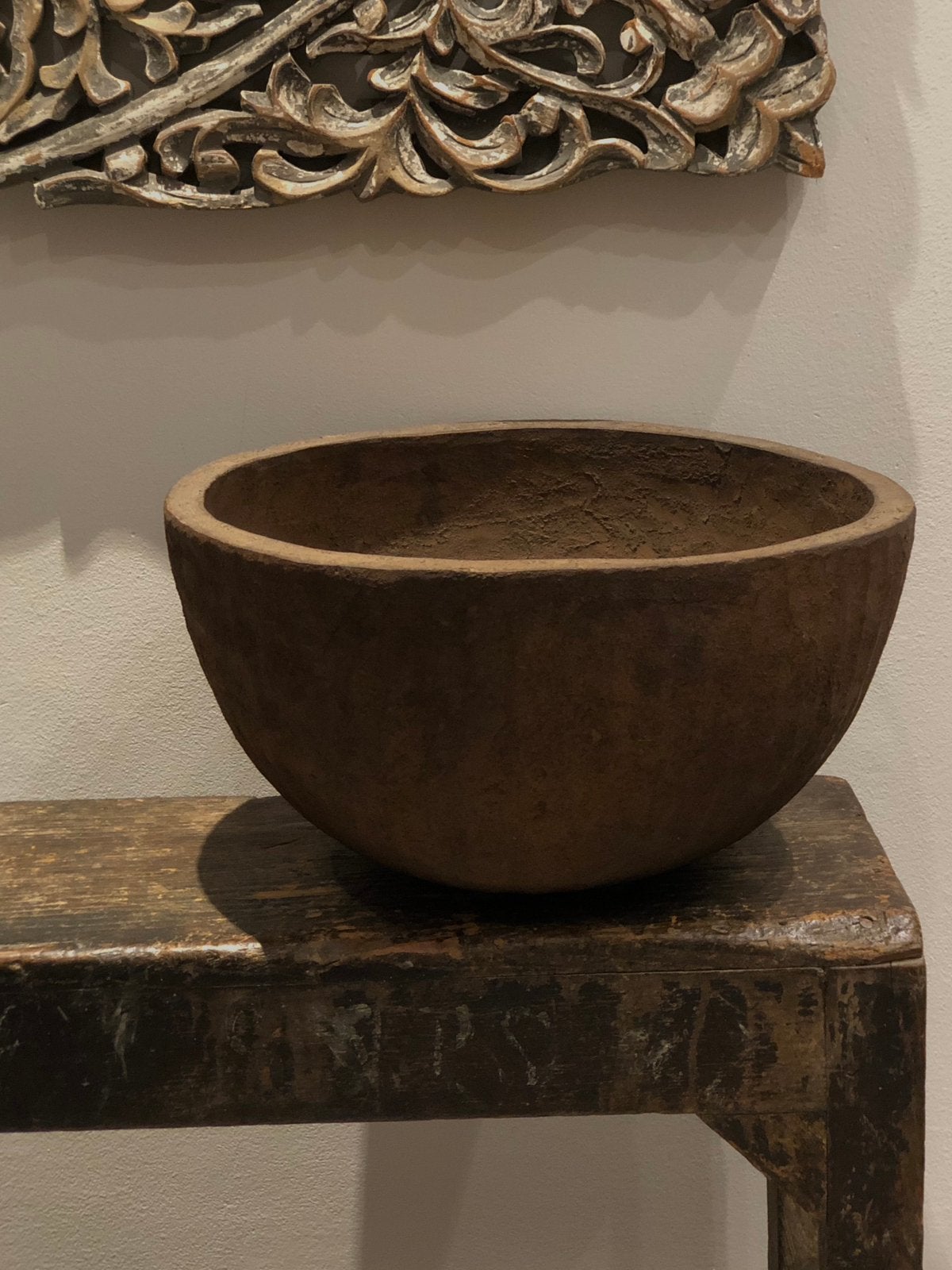 HOFFZ houten bowl kom schaal sober landelijk, Ophalen of Verzenden