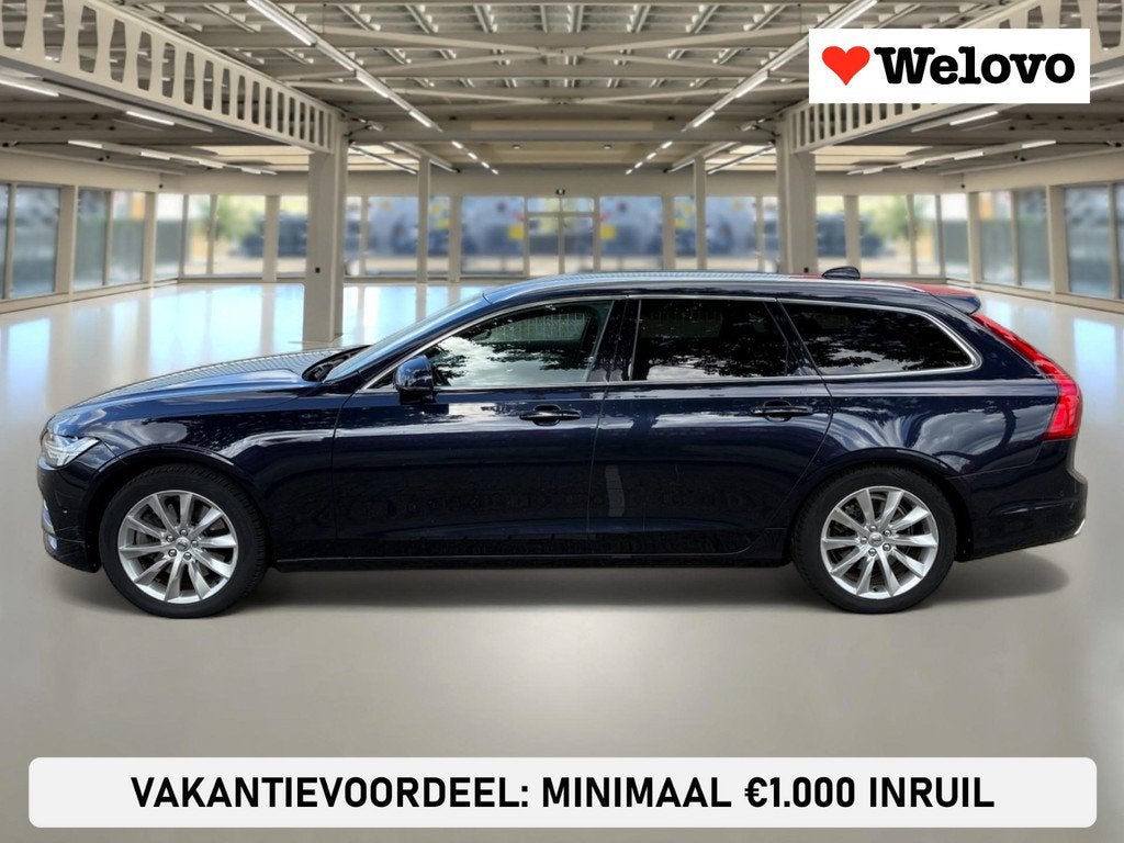 Volvo V90 2.0 T5 Momentum, Auto's, Volvo, 15 km/l, Euro 6, 1969 cc, Blauw