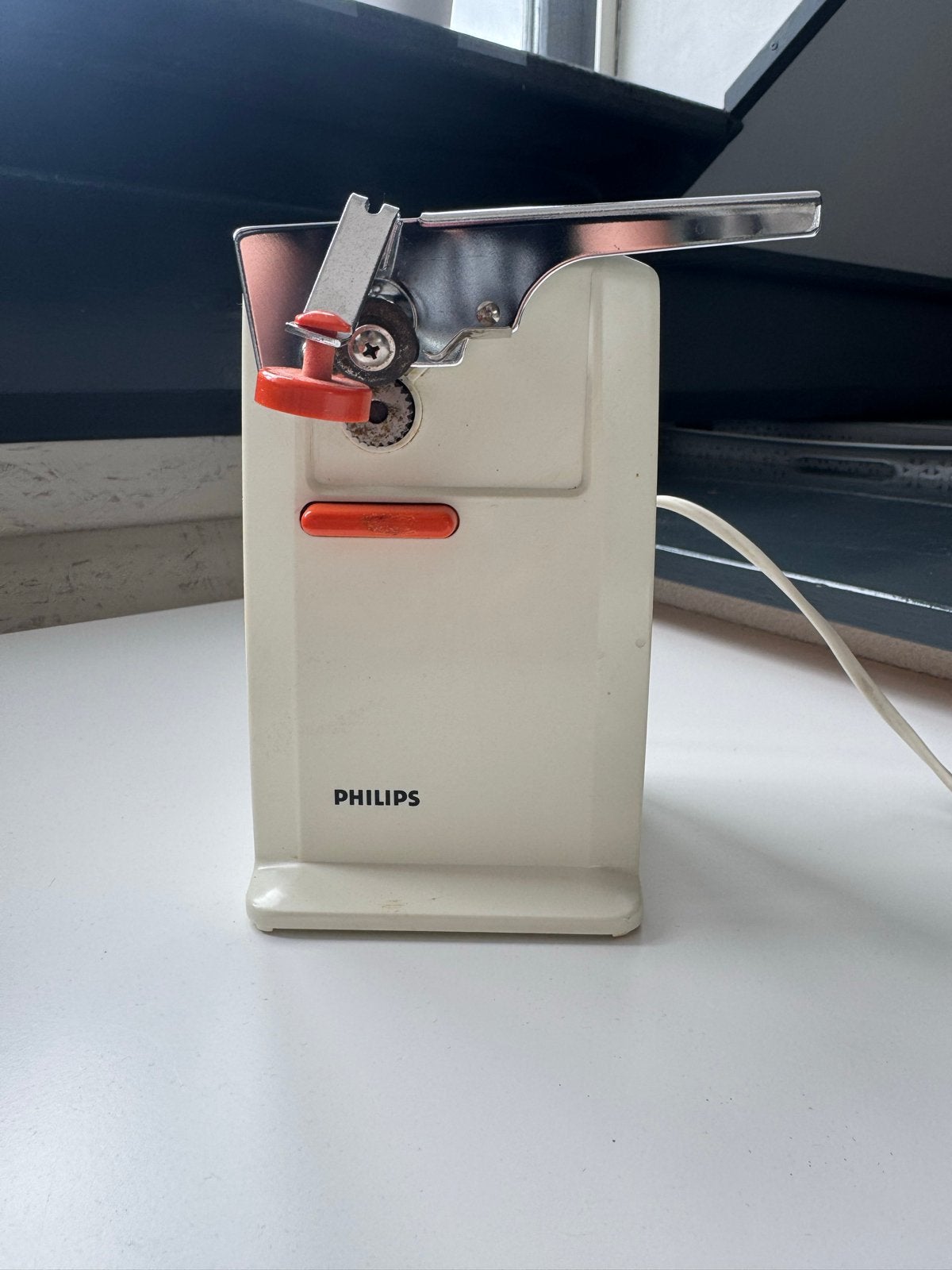 Vintage Philips HR2470 elektrische blikopener, Ophalen, Gebruikt