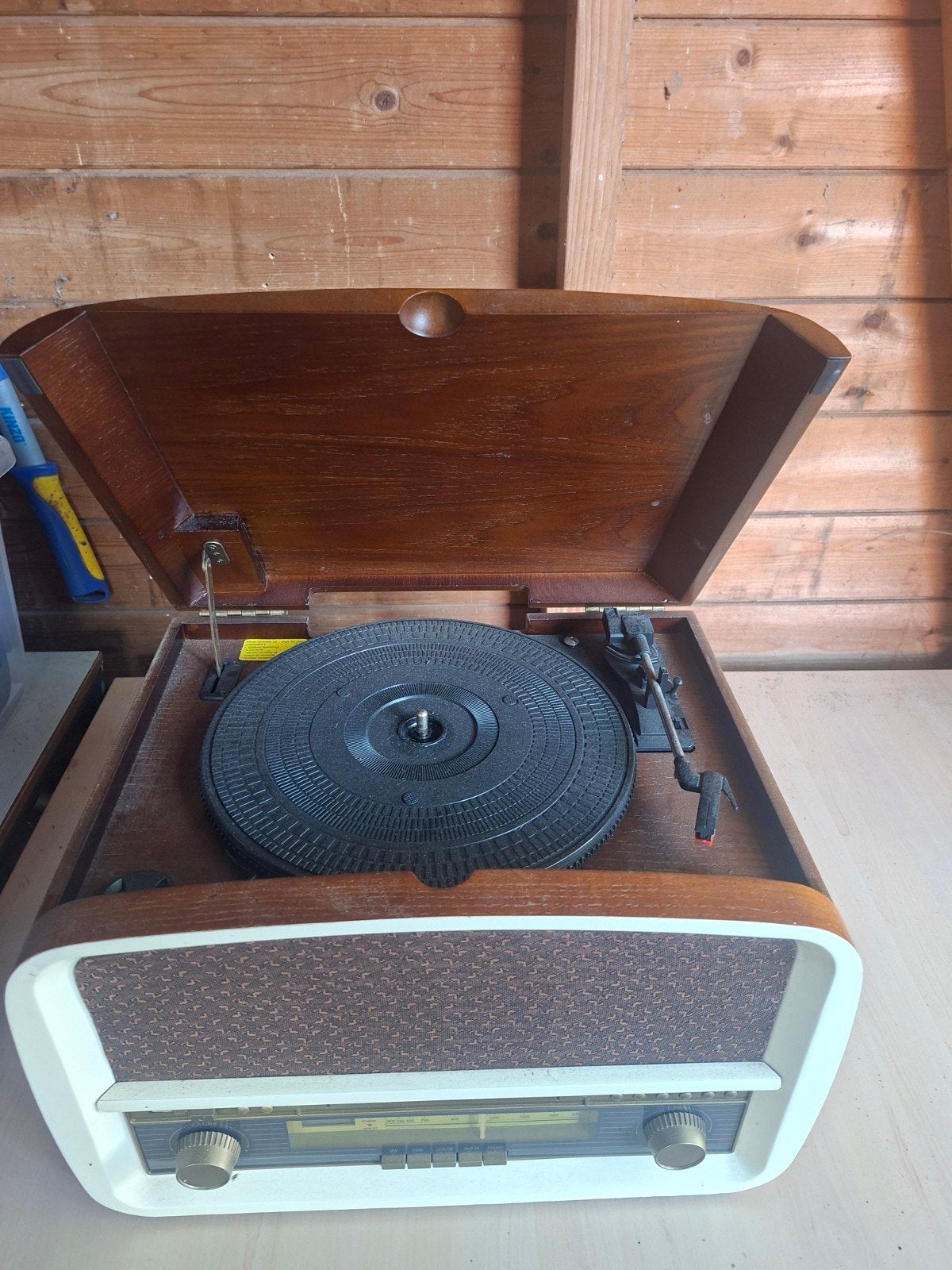 Soundmaster NR-518CD Retro Platenspeler met Radio en CD, Ophalen, Overige merken, USB-aansluiting