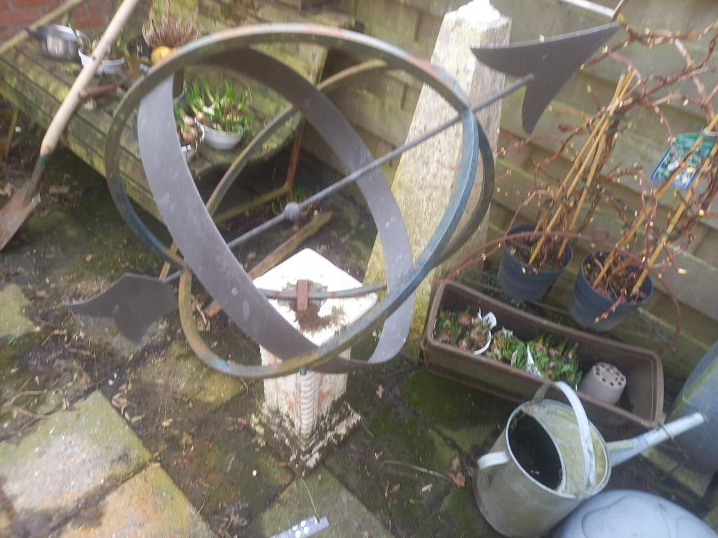 Metalen zonnewijzer, Tuin en Terras, Windwijzers en Windmolens, Ophalen of Verzenden