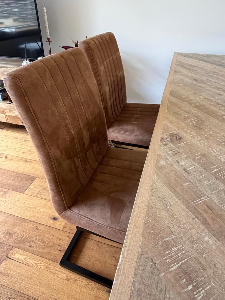 Bruine stoelen Profijtmeubel Pareda, Ophalen, Gebruikt, Twee, Bruin