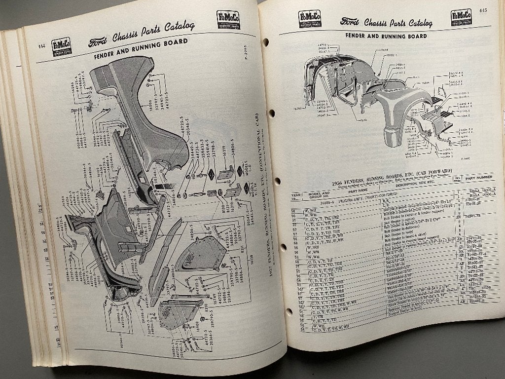 Part and accessoires catalog 1956-57 Ford serie 100 thru 600, Ophalen of Verzenden