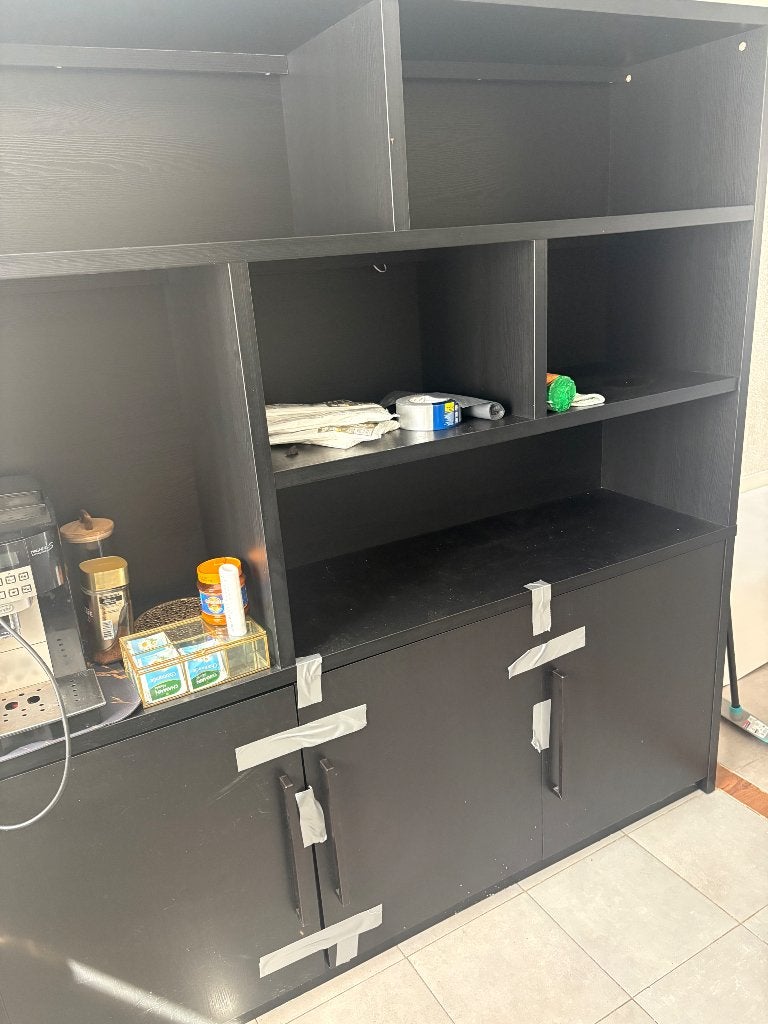 Buffetkast zwart, Ophalen, 200 cm of meer, 150 tot 200 cm, Zo goed als nieuw