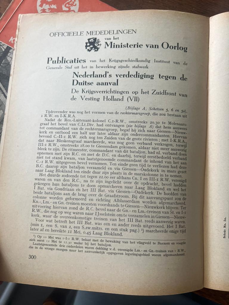 Naslagwerk oa Gevechtsverslag Ridderkerk Sliedrecht mei '40, Verzenden, Nederland, Boek of Tijdschrift