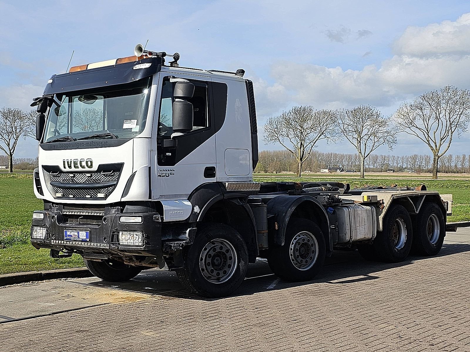 IVECO AT410T45 TRAKKER 8x4 intarder, Auto's, Automaat, Euro 6, Iveco, Stoelverwarming