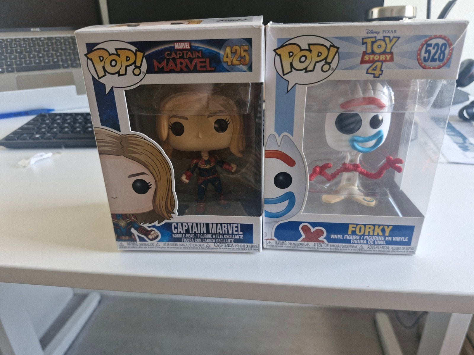 Funko Pop! Captain Marvel & Forky (Toy Story 4), Ophalen of Verzenden, Zo goed als nieuw