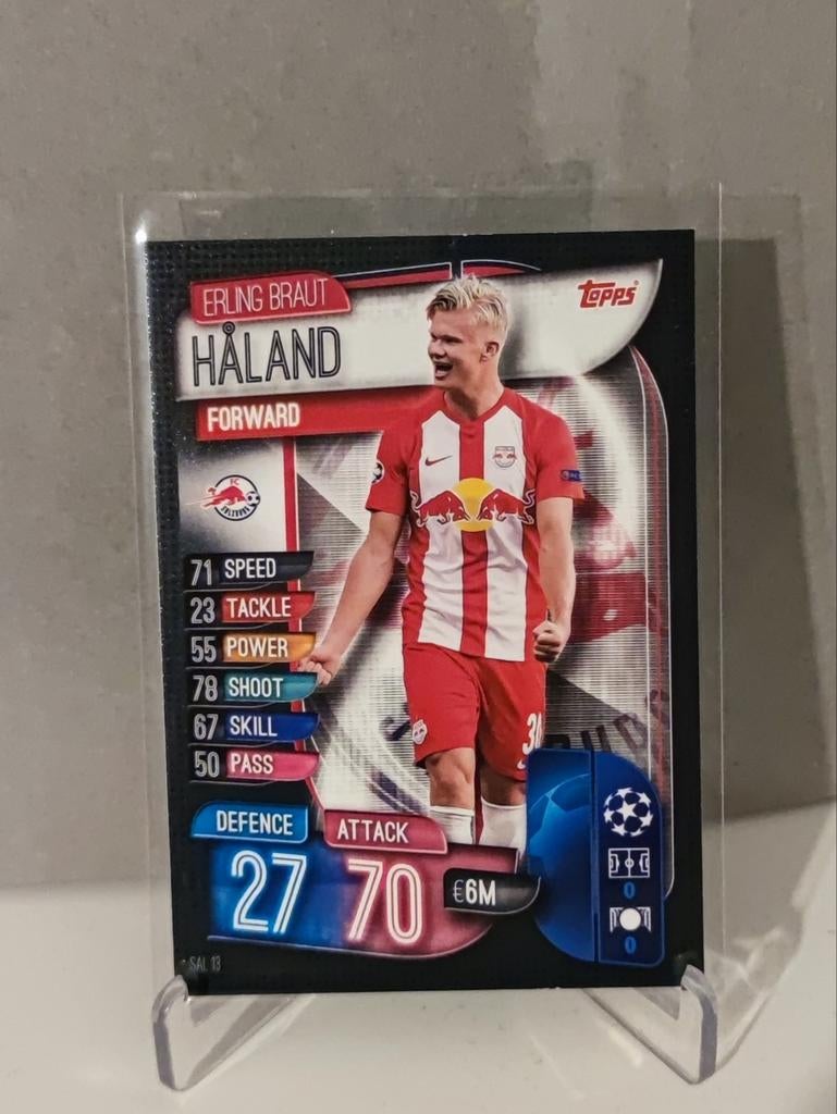 Erling Haaland Topps Match Attax rookie Kaart, Ophalen of Verzenden, Zo goed als nieuw, Losse kaart
