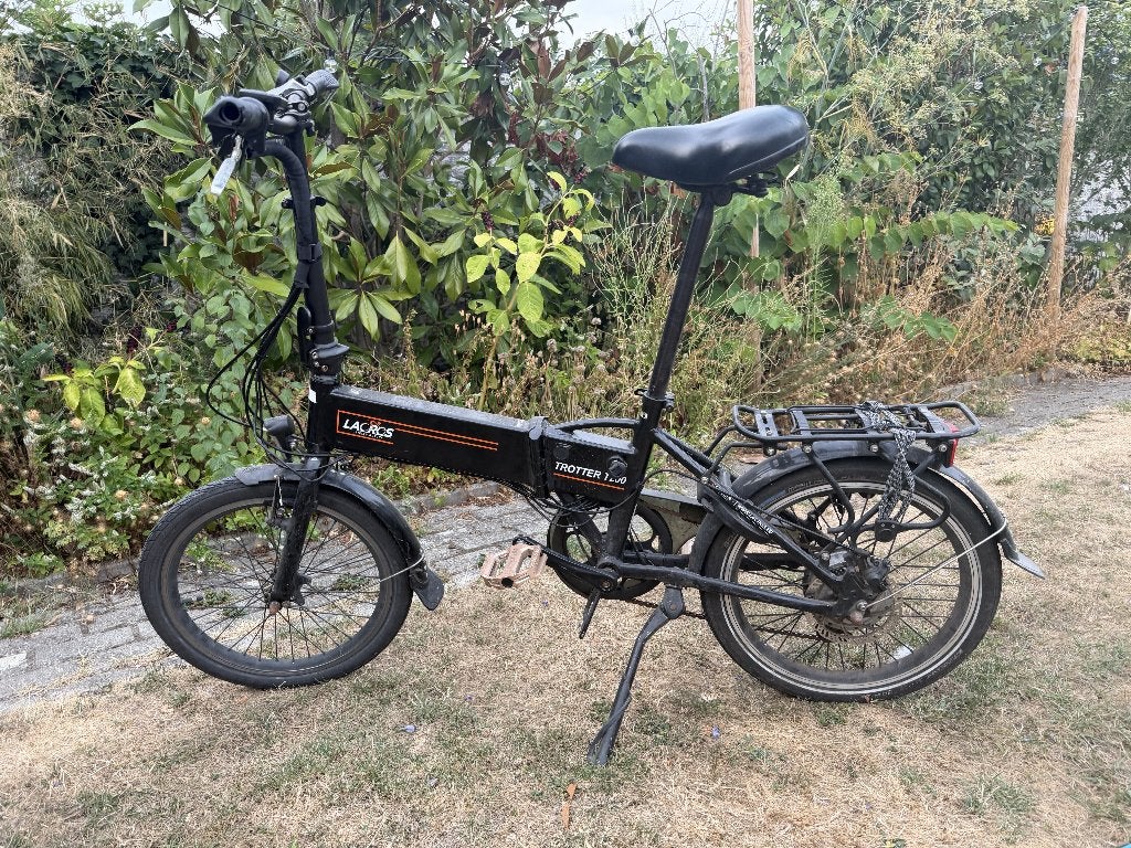 Elektrische vouwfiets, Fietsen en Brommers, Fietsen | Vouwfietsen, Gebruikt, Versnellingen, Totaal opvouwbaar, Schijfrem
