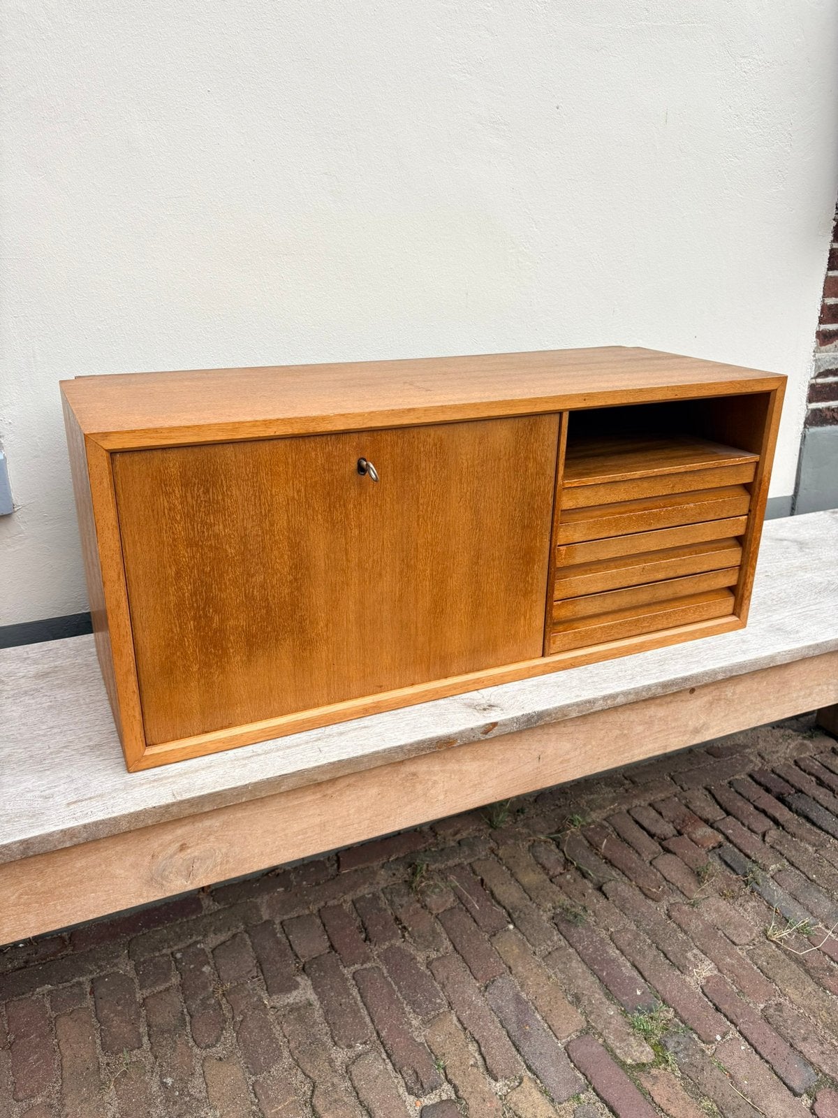 Poul Cadovius Teak Secretaire/Barkast Module (Jaren 60), Ophalen, Teakhout, Zo goed als nieuw, Minder dan 150 cm
