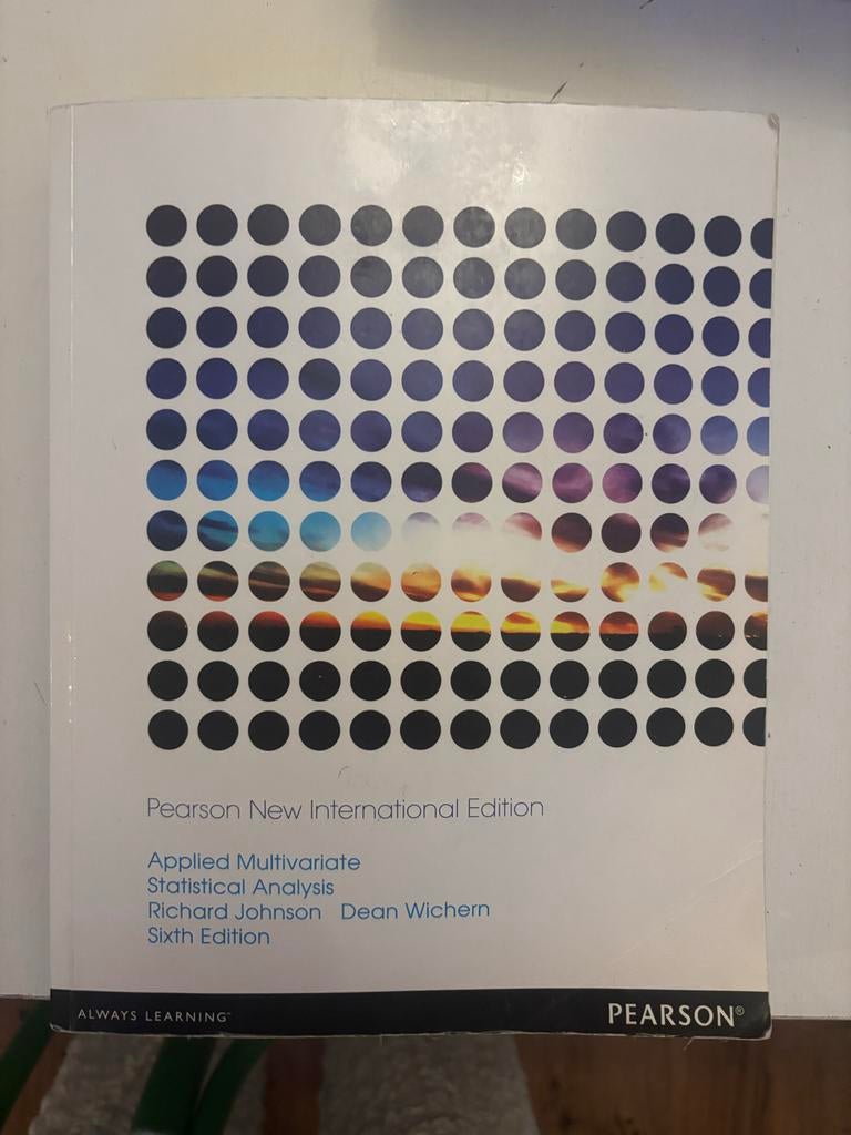 Applied Multivariate Statistical Analysis - Richard Johnson, Ophalen of Verzenden, Beta, Gelezen, WO