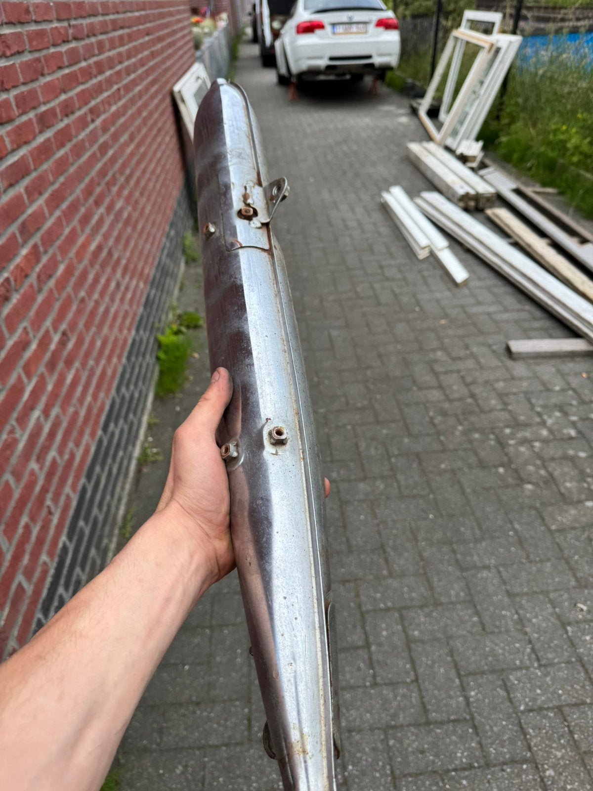 Hoge uitlaat honda ss50, Fietsen en Brommers, Ophalen, Zo goed als nieuw, Uitlaat, Overige merken
