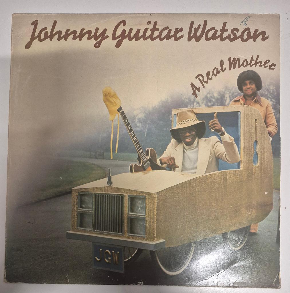 Johnny Guitar Watson. A real mother., Inclusief binnenhoes, Ophalen of Verzenden, Gebruikt, 12 inch