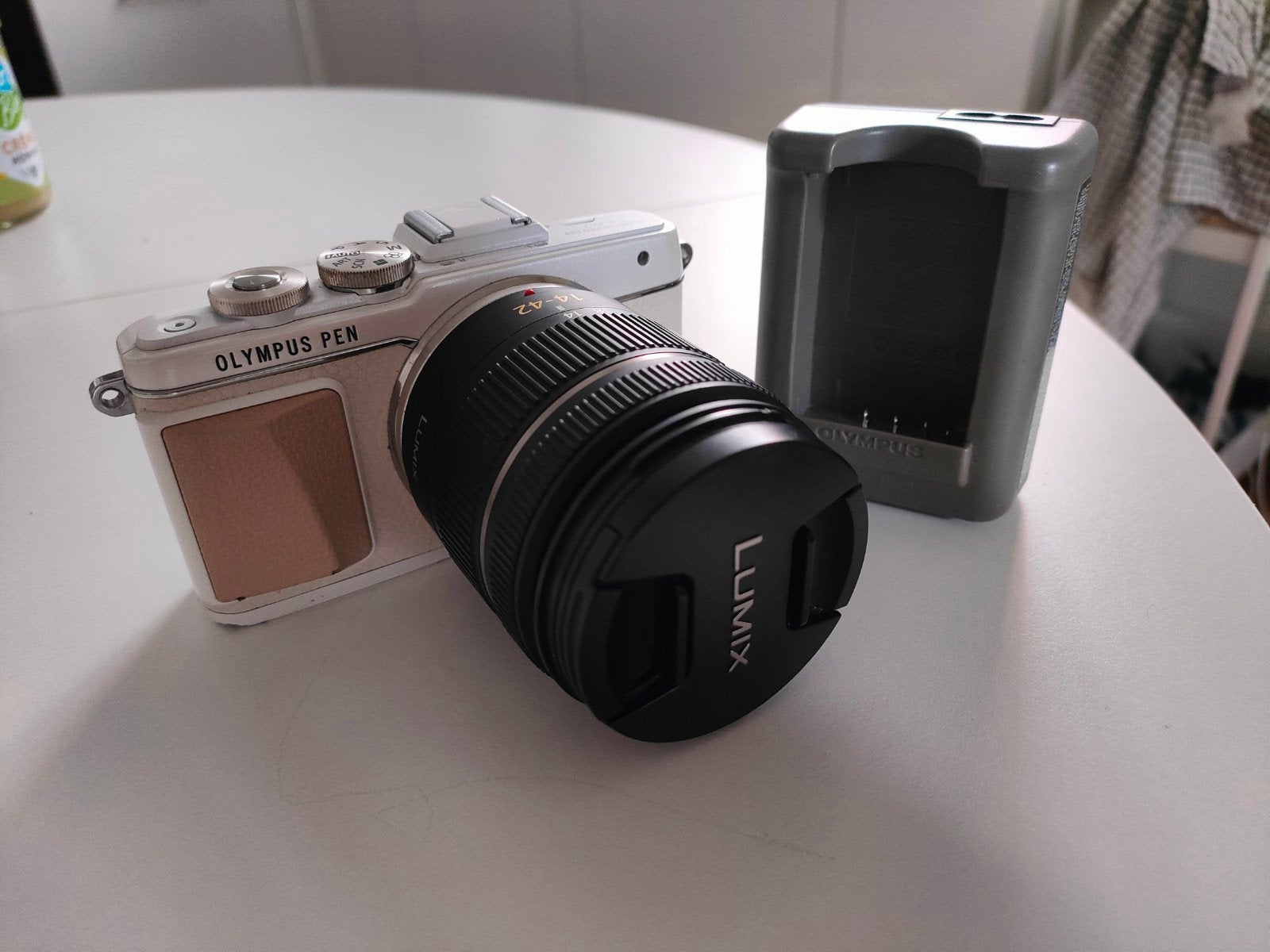 Olympus PEN E-PL7 Systeemcamera met Panasonic lens, Audio, Tv en Foto, Fotocamera's Digitaal, Olympus, Ophalen
