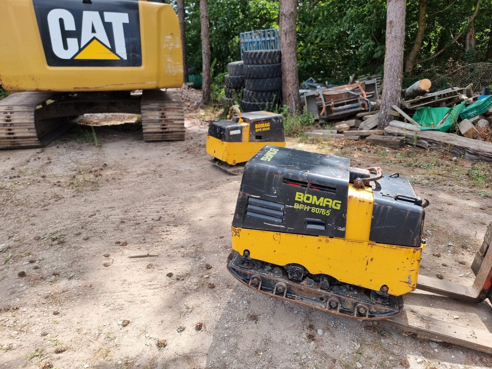 2X Bomag BPR 80/65 Trilplaat - Afstandbestuurbaar Diesel, Ophalen, Beton, Overige typen