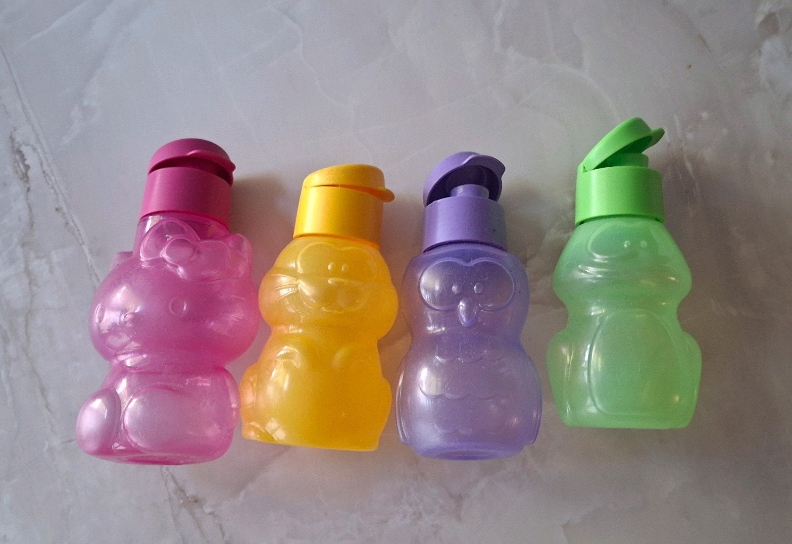 Tupperware drinkflessen voor kinderen - set van 4, Gebruikt, Overige kleuren, Ophalen of Verzenden, Drinkfles