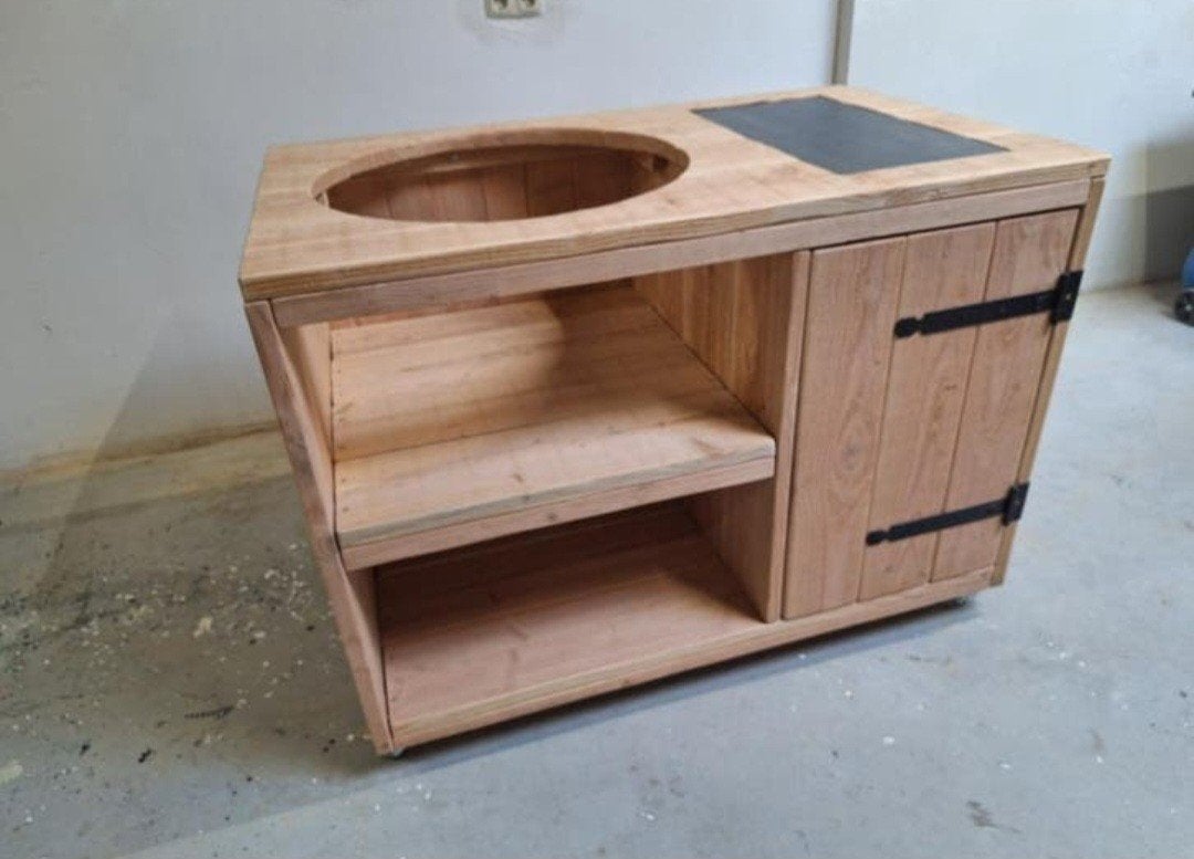 Douglas buitenkeuken Green Egg Basterd Kamado Boretti bbq, Ophalen of Verzenden, Nieuw, Houtskool