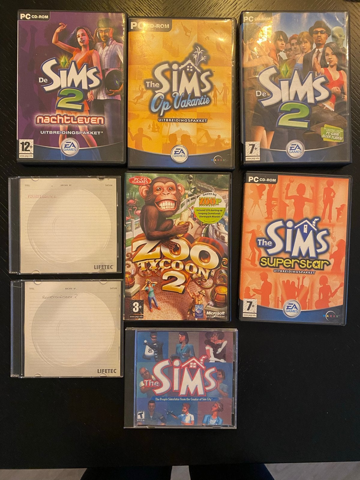 De Sims PC-spellen bundel: Sims 2, Op Vakantie, Superstar, Z, Spelcomputers en Games, Games | Pc, Gebruikt, 1 speler, Eén computer