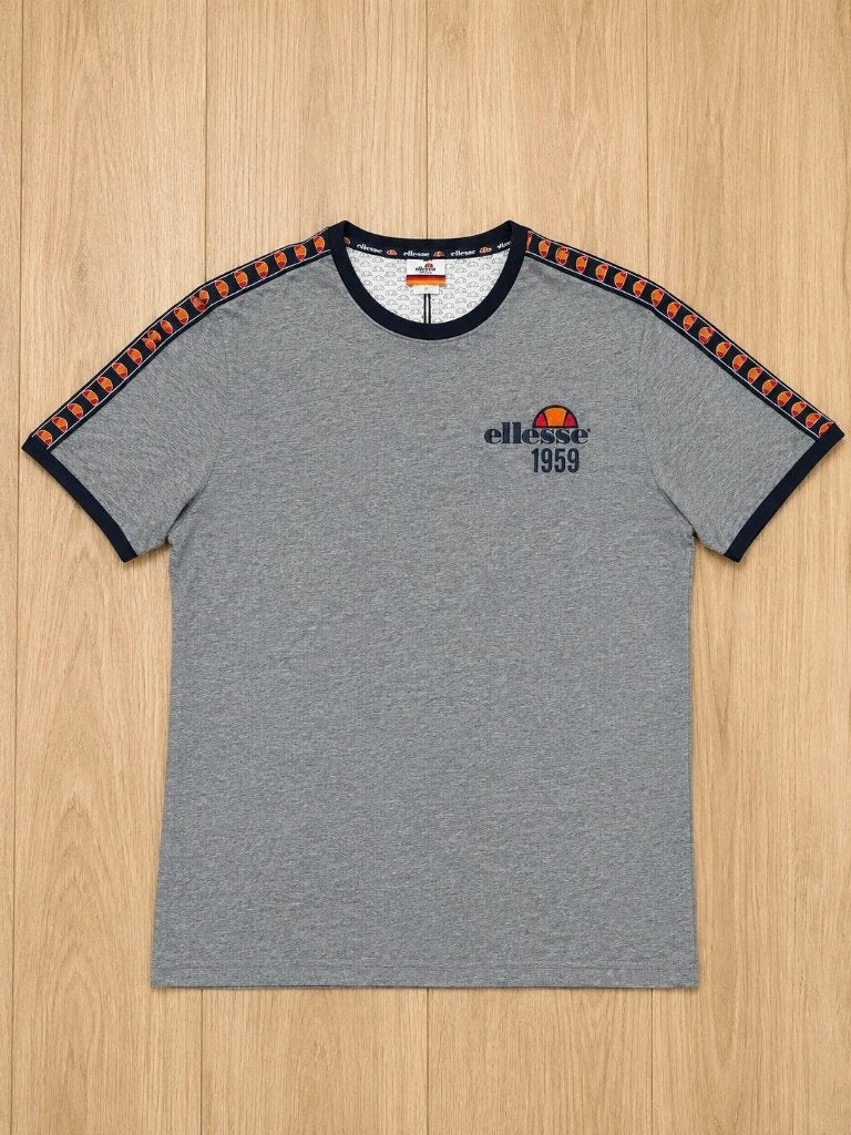 Ellesse T-shirt Logo Tape Grijs S, Zo goed als nieuw, Grijs, Maat 46 (S) of kleiner, Ellesse