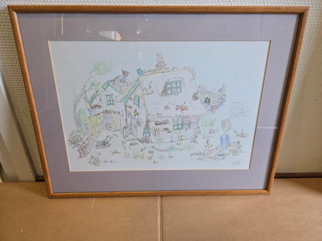 Potloodtekening gesigneerd Vincent Krup, Ophalen of Verzenden
