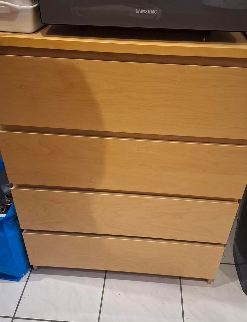 Ikea Malm ladekast 4 lades, Ophalen, Gebruikt, 50 tot 100 cm, 3 of 4 laden