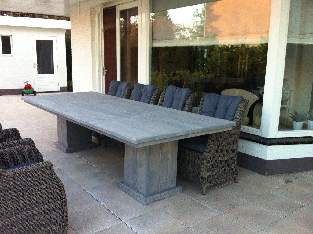 grote tuintafel met middenpoten, Ophalen, Nieuw, Rechthoekig, Hout