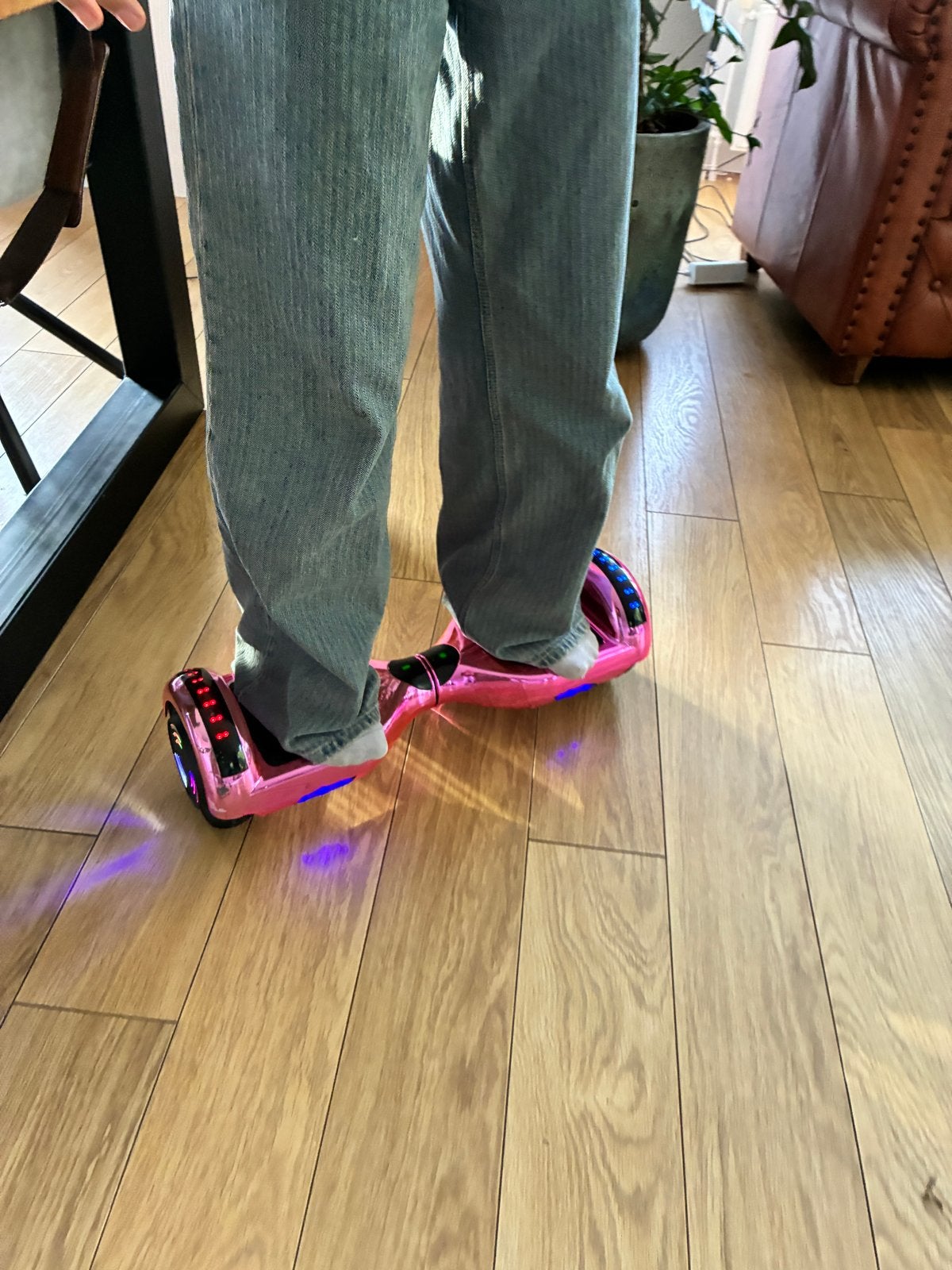 Roze Hoverboard met LED-verlichting, Ophalen of Verzenden, Gebruikt, Elektrische step (E-scooter)