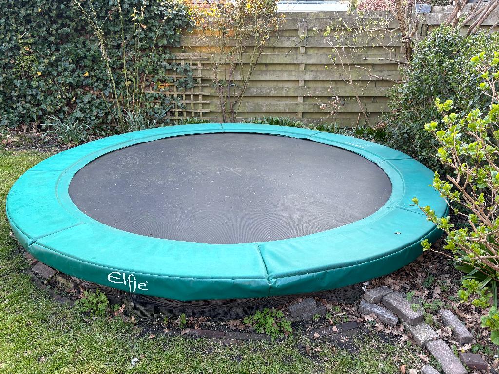 trampoline rond doorsnee 360 cm Elfje, Ophalen, Gebruikt