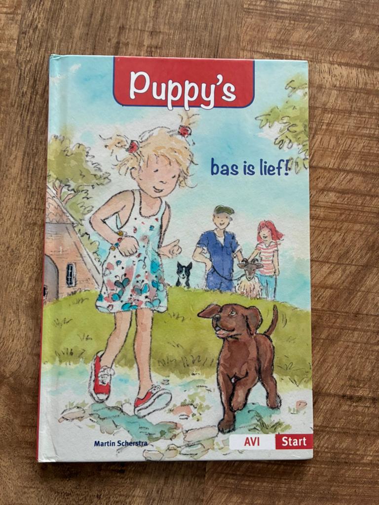 Puppy's: Bas is lief! - AVI Start (Martin Scherstra), Boeken, Gelezen, Fictie algemeen, Martin Scherstra, Ophalen of Verzenden