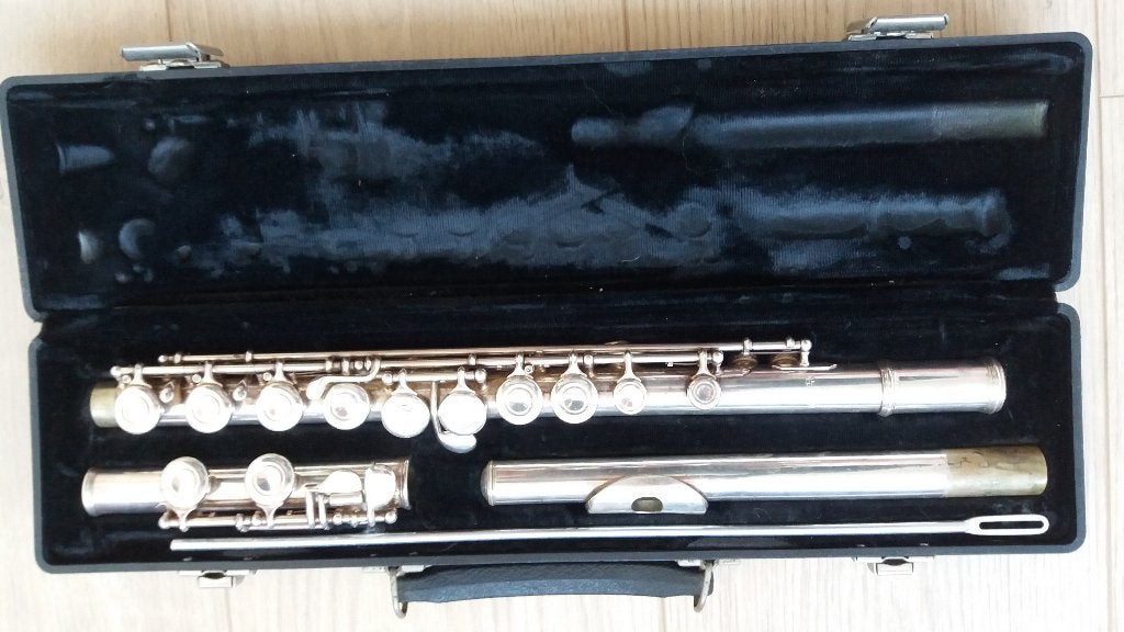 .L. De Ford dwarsfluit (Elkhart, USA), inclusief koffer, Muziek en Instrumenten, Ophalen of Verzenden, Gebruikt, Dwarsfluit, Met koffer of tas