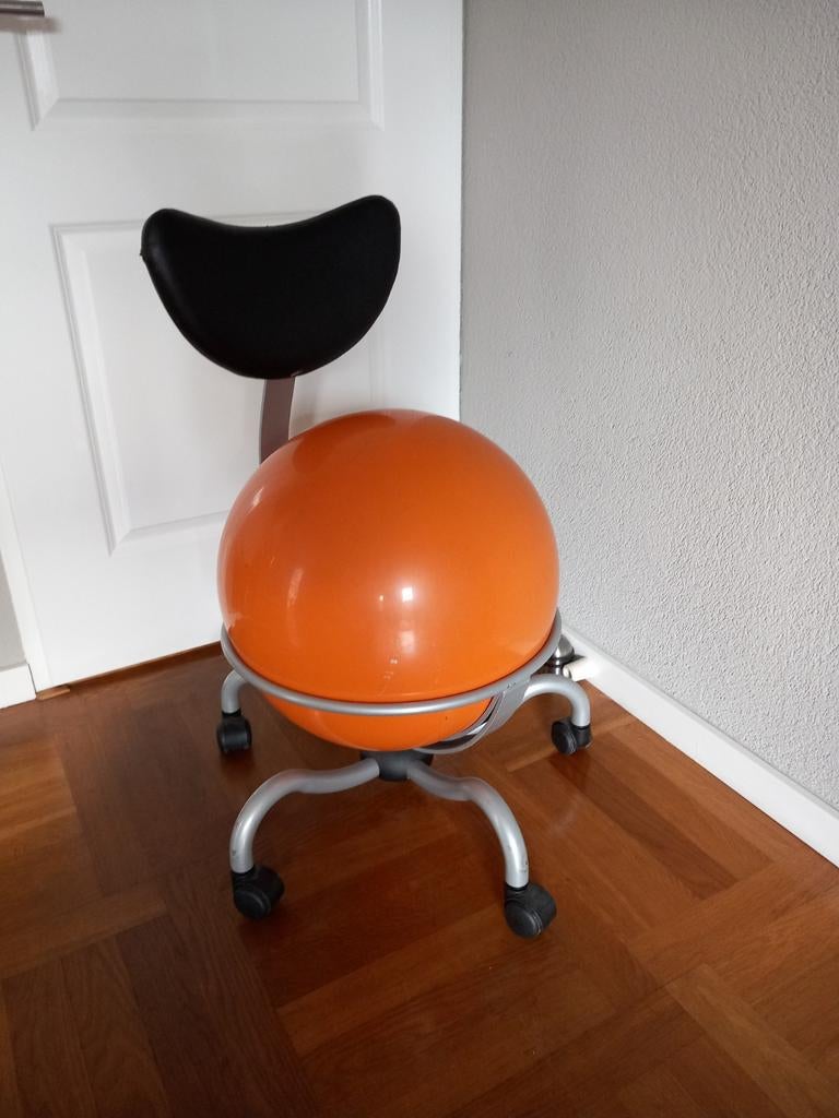 Ergonomische Balstoel met Rugleuning - Oranje, Ophalen, Gebruikt, Balstoel, Oranje